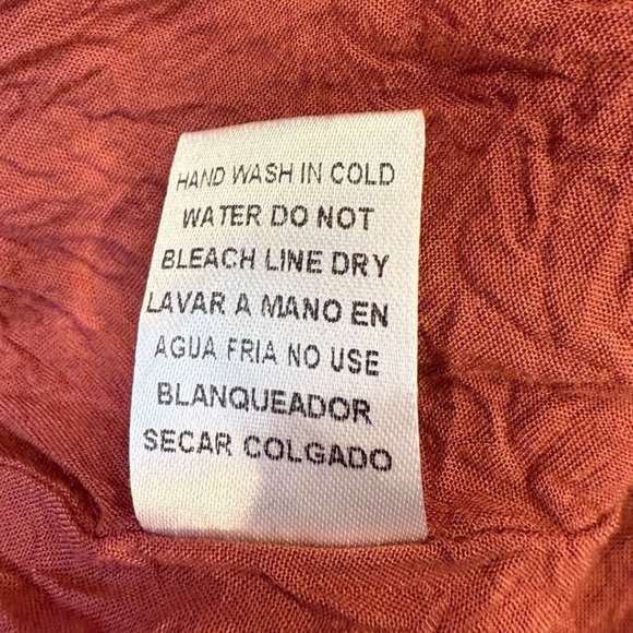 Entro XL Brown patchwork Ruffle babydoll Dress Tiered cottage boho prairie - Picture 9 of 10